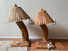 Load image into Gallery viewer, (2) Saguaro Cactus Wood Lamps