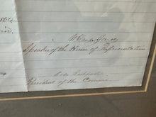 Load image into Gallery viewer, 1864 Arizona Territory Gambling Law Manuscript Signed Gov. Goodwin – 1st Legislature