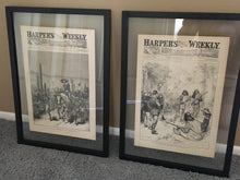 Load image into Gallery viewer, Original 1880's Arizona Harper's Weekly Covers (Custom Framed, Set of 2)