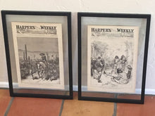Load image into Gallery viewer, Original 1880's Arizona Harper's Weekly Covers (Custom Framed, Set of 2)