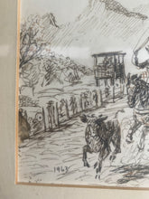 Load image into Gallery viewer, Pete Martinez Original Pen & Ink Rodeo Tucson 1963