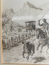 Load image into Gallery viewer, Pete Martinez Original Pen & Ink Rodeo Tucson 1963