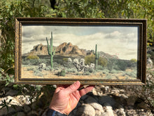 Load image into Gallery viewer, 1930s Hand Colored Superstition Mountain Original Photo Frame
