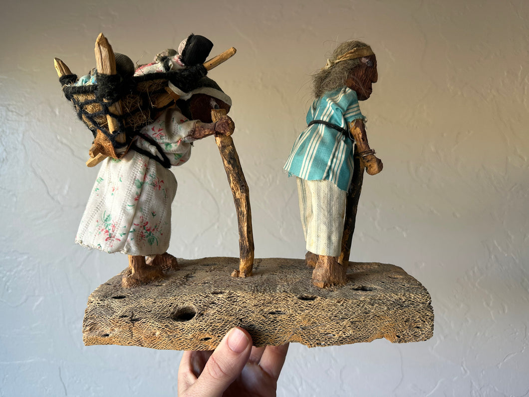 Domingo & Chepa Franco Saguaro Pima Tohono Oodham Burden Basket Folk Art