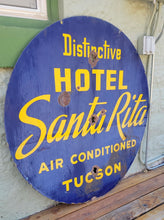 Load image into Gallery viewer, Huge Historic Hotel Santa Rita Tucson Porcelin Sign (1930-1940s)
