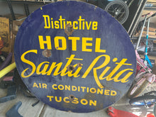 Load image into Gallery viewer, Huge Historic Hotel Santa Rita Tucson Porcelin Sign (1930-1940s)
