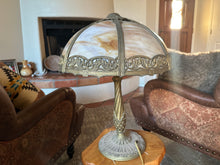 Load image into Gallery viewer, Early 20th Century Slag Glass Lamp
