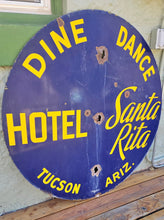 Load image into Gallery viewer, Huge Historic Hotel Santa Rita Tucson Porcelin Sign (1930-1940s)
