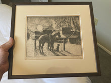 Load image into Gallery viewer, Pete Martinez Signed Etching - “His Best Friends” Tucson, Cowboy Arizona Art
