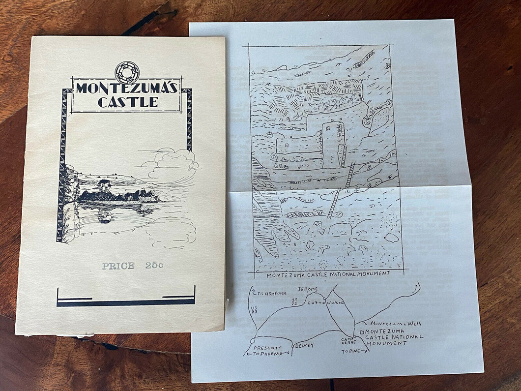 Frank Pinkley Montezuma's Castle Guide Book, 1928, Arizona Antique History