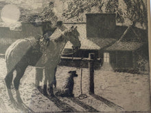 Load image into Gallery viewer, Pete Martinez Signed Etching - “His Best Friends” Tucson, Cowboy Arizona Art
