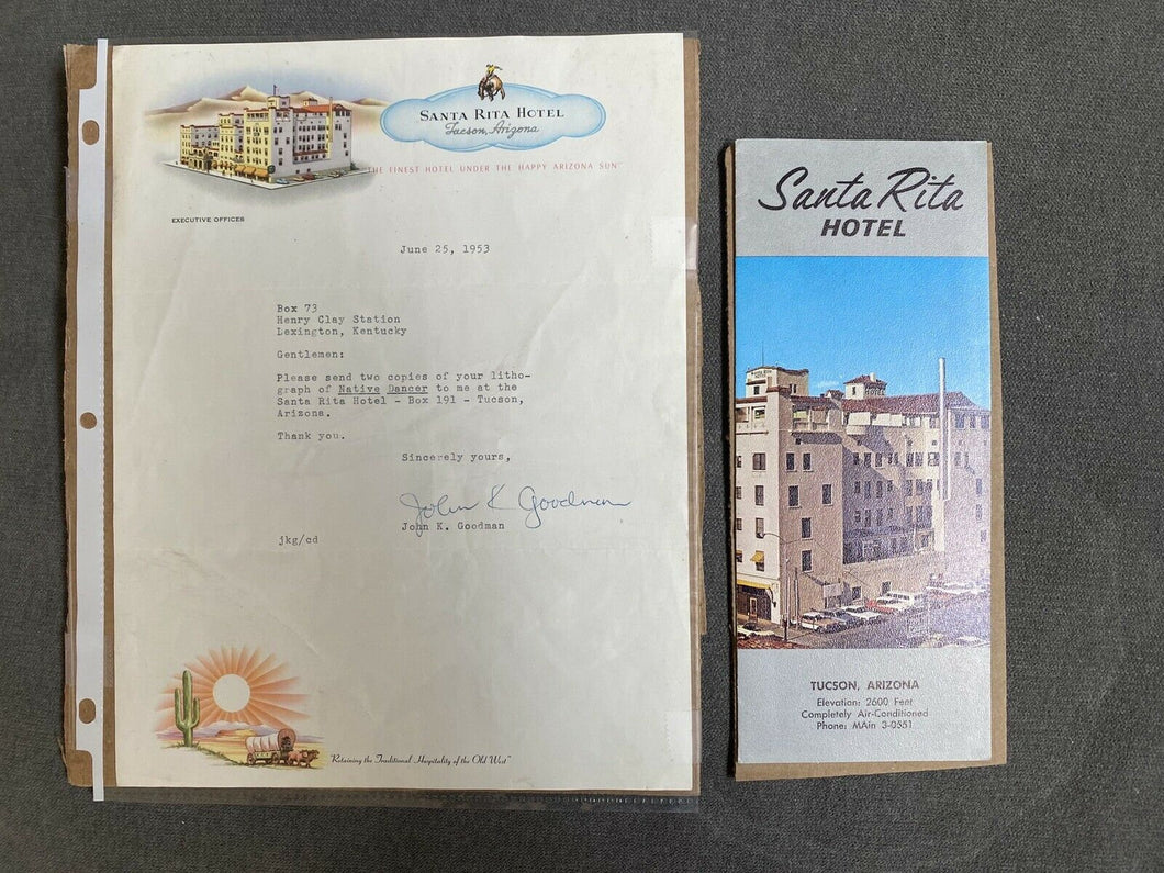 Antique Santa Rita Hotel and Brochure (Tucson, Arizona, Rare)