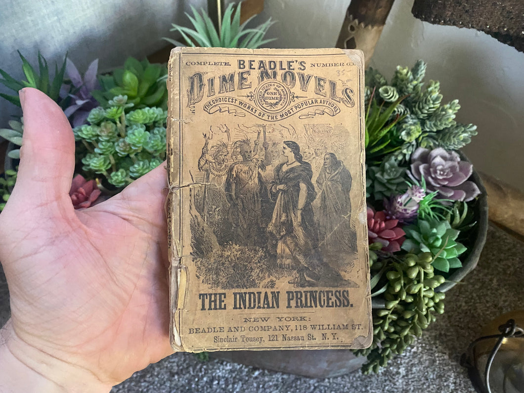 1860s Beadle Dime Novel #63 The Indian Princess