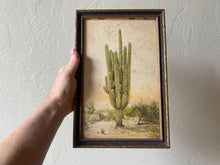Load image into Gallery viewer, 1930s Hand Tinted Framed Giant Saguaro
