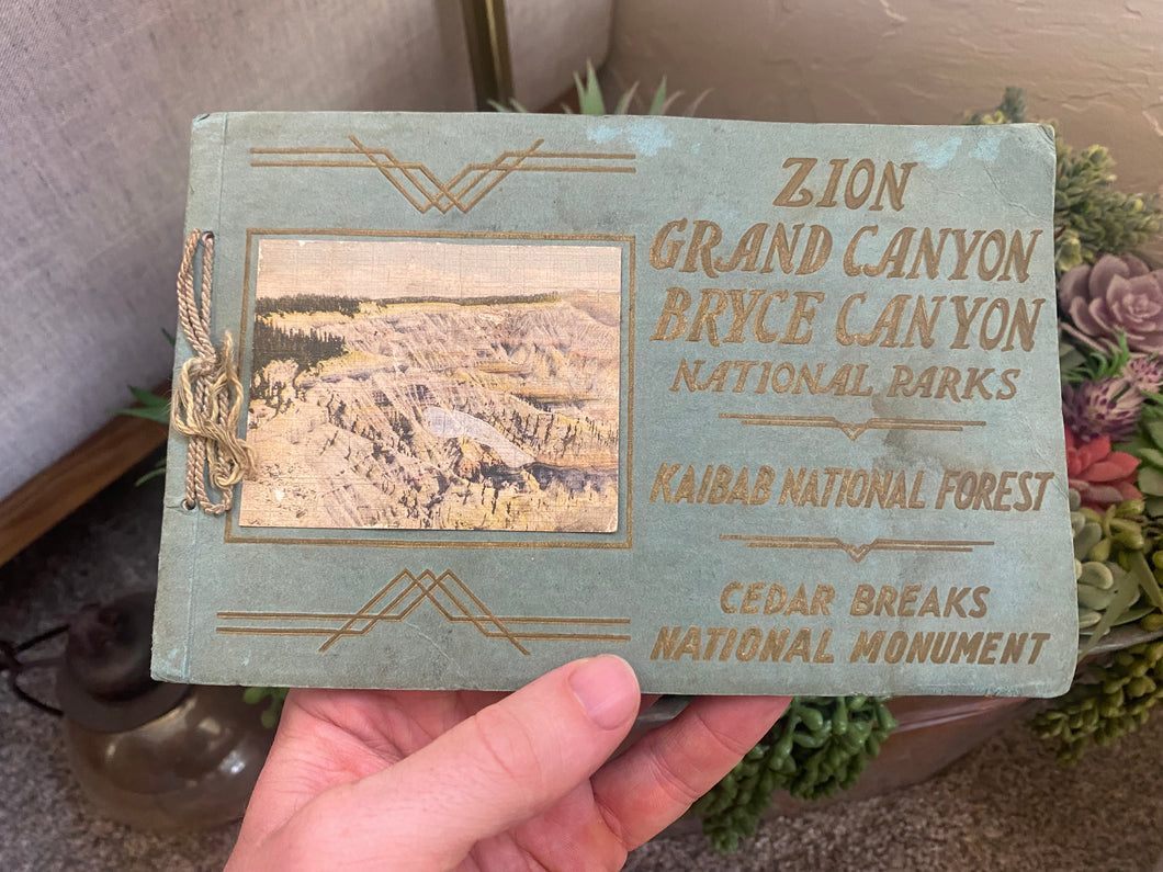 American Southwest Zion, Bryce, Grand Canyon Tourist Souvenir Photo Book (1930’s)