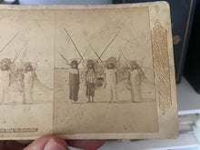 Load image into Gallery viewer, 19th Century Stereoview Arizona Natives w/ Burden Baskets (Pima, Tohono O&#39;odham)
