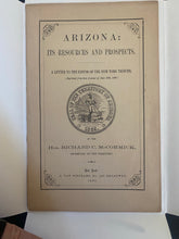 Load image into Gallery viewer, Arizona: It’s Resources And Prospects (1865, First Edition, Signed)

