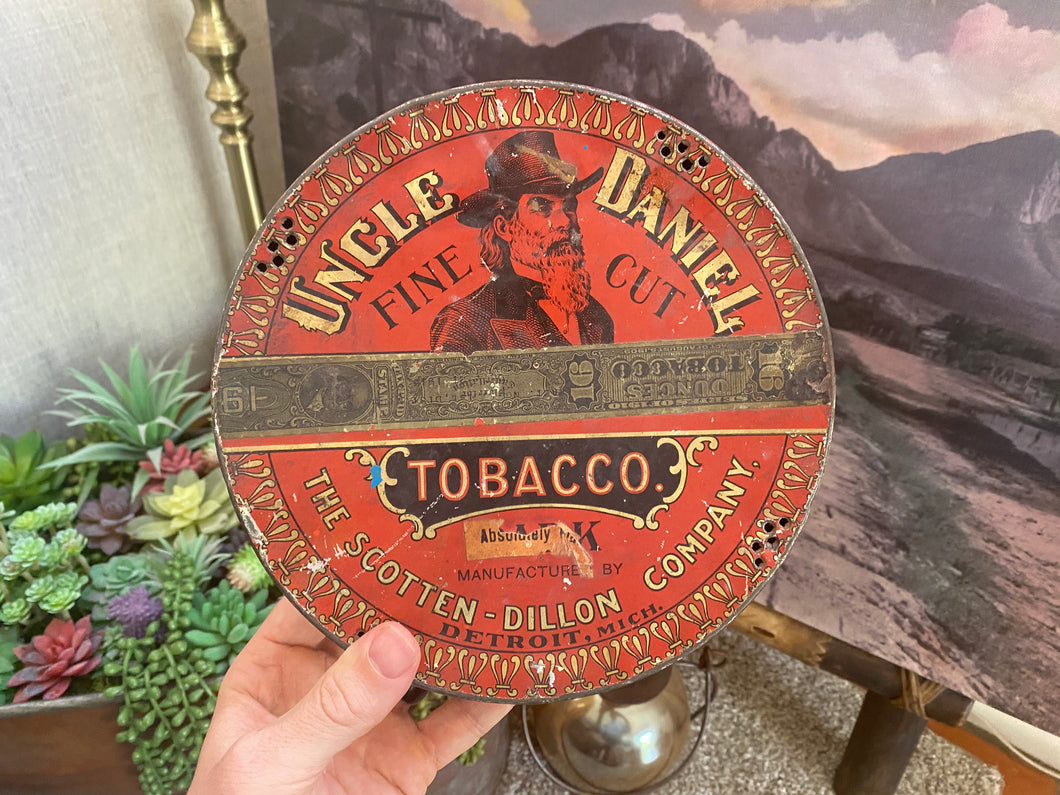 Uncle Daniel Fine Cut Tobacco Antique Tin 