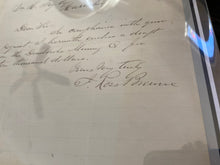 Load image into Gallery viewer, John Ross Browne (1821-1875) Signed Historical Document (Arizona Pioneer, Adventures in Apache Country)
